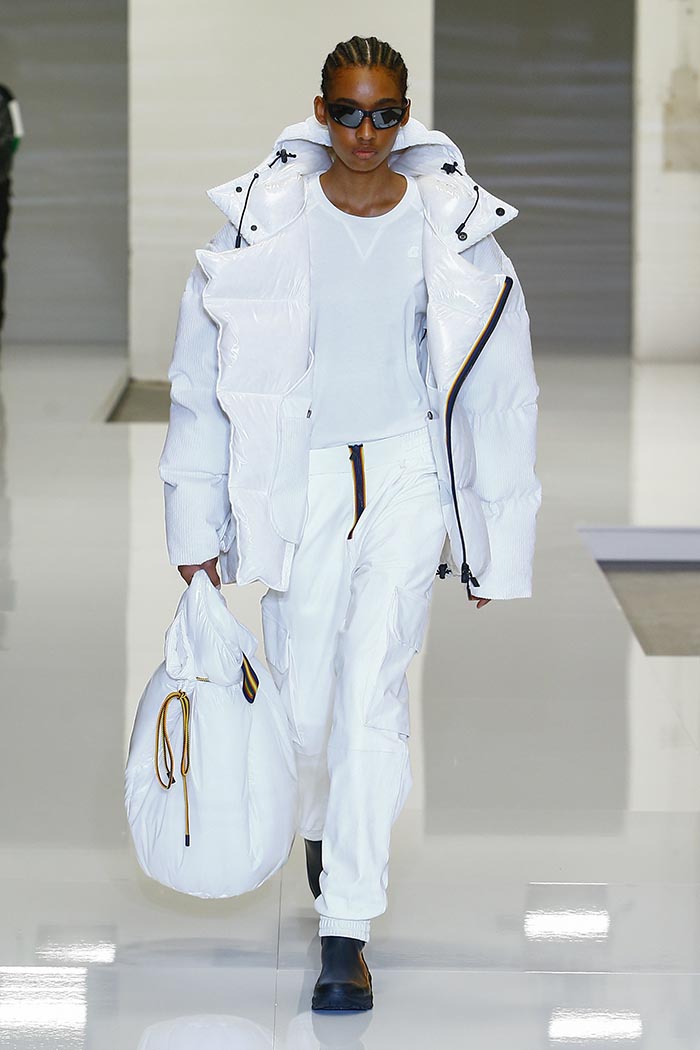 K-Way runway look during Fashion Week